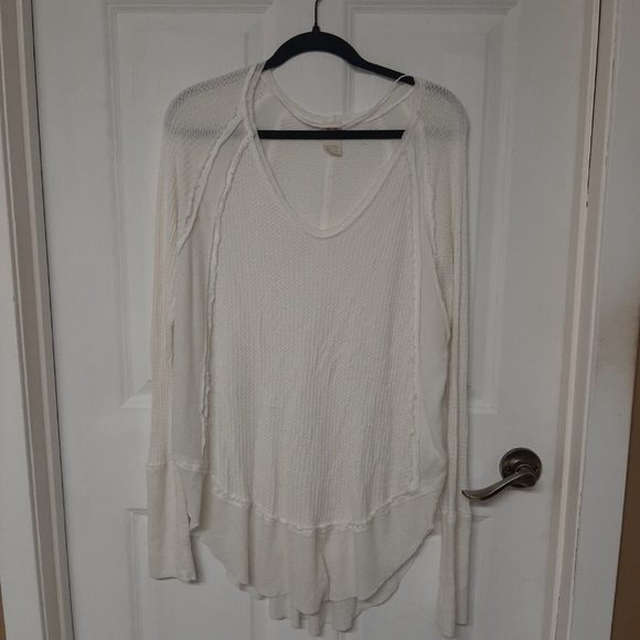 We The Free Tops - Free People Catalina White Thermal Top size L